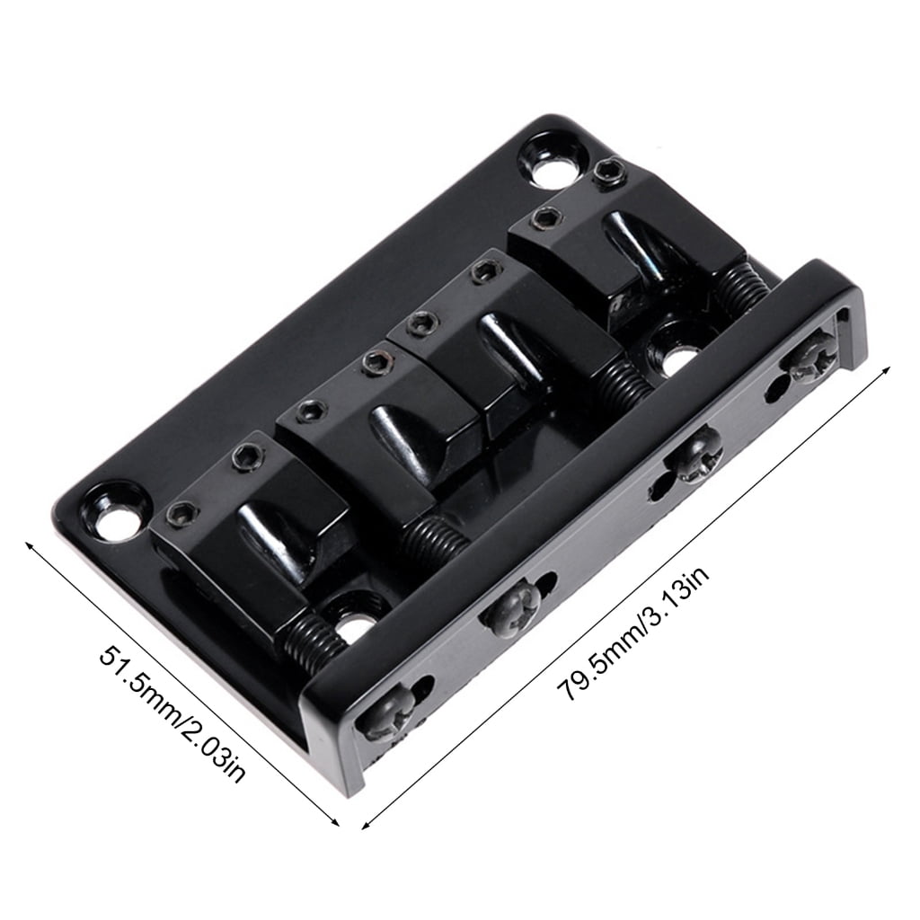 Oasiva 79.5x51.5MM Guitar Bridge Assembly Metal Texture Perfect for Electric Guitar