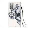 thumbnail image 3 of Allytech Wallet Case for Samsung Galaxy Note 20, 3D Pattern Design PU Leather Folding Stand Protection Cards Holder Anti-scratch TPU Bumper Flip Cover for Galaxy Note 20, Skull Rose, 3 of 10