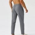 thumbnail image 4 of Enjoytime Mens Stretch Pants Solid Color Elastic Waist Tapered Trousers Lightweight Active Workout Athletic Pants for Men Gray L, 4 of 5