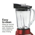 thumbnail image 5 of Hamilton Beach Wave Action Blender for Shakes and Smoothies, 48 oz. capacity, Glass Jar, Red, 53519, 5 of 8