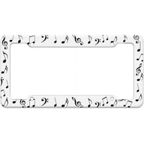 Graphics and More Blank Music Musical Note Treble Clef Pattern License Plate Frame