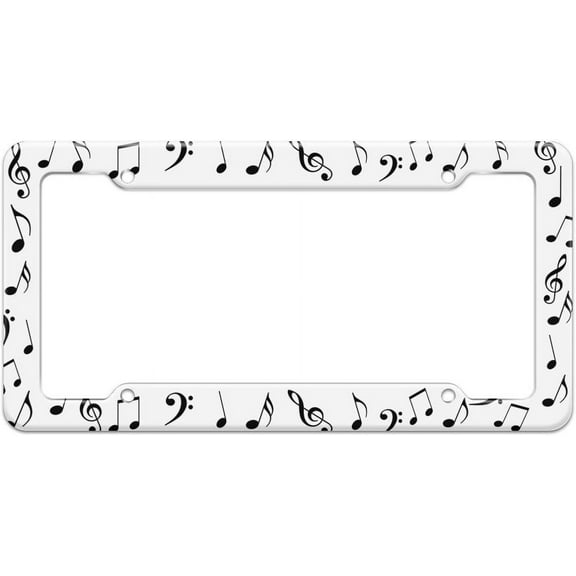 Graphics and More Blank Music Musical Note Treble Clef Pattern License Plate Frame