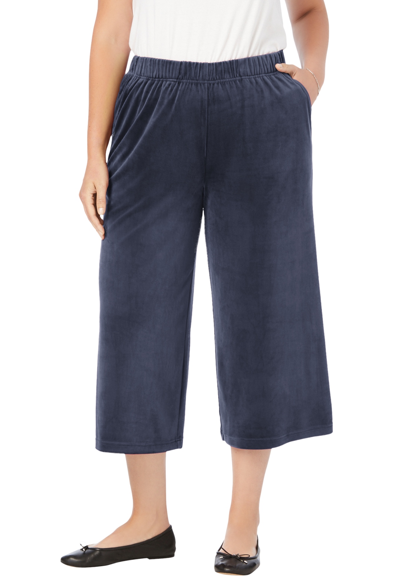 wide leg capris plus size