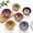 FLOWER BLOOM, variant on Ceramic Small Dipping Set Of 6 3.5 Oz Soy Sauce Dish Handmade Charcuterie Colorful Pinch Dishwasher &wave Safe 3.2'' Mini (medley