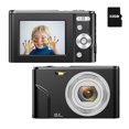 thumbnail image 1 of Digital camera with 48 MP, HD 1080p and 16x Zoom with 32GB card Black, 1 of 4