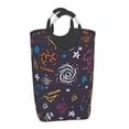 thumbnail image 2 of LNWH Zodiac Symbols Pattern Laundry Basket, 50L Large Capacity Foldable Laundry Hamper, 2 of 6