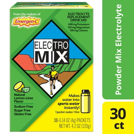 Emergen-C Electro Mix (30 Count) Electrolyte Replacement Drink Mix, Potassium, Magnesium, Calcium, 0.14 Ounce (Best Electrolyte Replacement Powder)