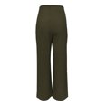 thumbnail image 5 of Roncen Women's Solid Jogger Pants - Casual Wide Leg Trousers with Ribbed Elastic Waist & Sporty Design, 5 of 7