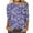 Purple, variant on LYXSSBYX 3/4 Length Sleeve Womens Tops Women's Fashion Casual Crewneck 3/4 Sleeve T-Shirts Floral Print Basic Tops Tees Blouses