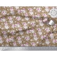 thumbnail image 2 of Soimoi Tissu Crêpe polyester Feuilles & Roses Imprimé Floral 1 Yard 52 Pouces de Large, 2 of 3