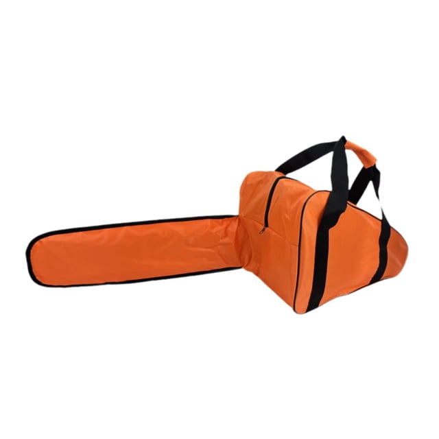 Terraxo Étui de Tronçonneuse Sac de Transport Support de Rangement Imperméable Tissu Oxford Portable Léger Poignées à Fermeture Éclair Protection Adaptée aux Professionnels de la Forêt Travailleurs Agricoles Maison Orange