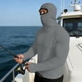 thumbnail image 3 of Long Sleeve Shirts for Men Moisture Wicking Sun Protection Plain Workout Hoodie Shirts with Mask & Thumb Hole,Gifts for Father/His Gray L, 3 of 7