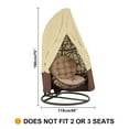 thumbnail image 3 of Lapalife Paito Egg Chair Cover with Zipper, 75"x 45" Waterproof 420D Durable Wicker Egg Swing Chair Covers Patio Hanging Chair Cover, Beige, 3 of 7