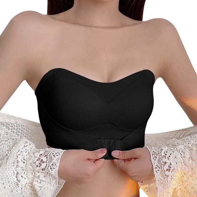 Sujetador sin tirantes, talla grande, sección delgada, sujetadores antideslizantes de encaje, sujetador Invisible, Push Up, hermosa espalda, ropa interior de mujer Tan Jianjun unisex