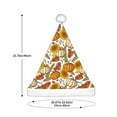 thumbnail image 3 of KLL Christmas Hats for Adults Plush Pumpkin Corn Daisy Print Santa Hat Xmas Fluffy Santa Claus Hat for Women Men, 3 of 6