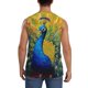 thumbnail image 4 of Balery Peacocks Camisetas sin mangas para hombre, absorbe la humedad y protege contra el mal olor.-Large, 4 of 7