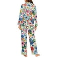 thumbnail image 3 of SEANATIVE Hibiscus Flower Button Down Pajamas Women Size M Comfy Ladies Top and Pants Pjs Lounge Sleepwear Sets with Pocket Womens Long Sleeve Pajama Sets 2 Piece, 3 of 7