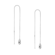 JEWELRY ADDICT 14K White Gold Mini Teardrop Threader Earrings - Women