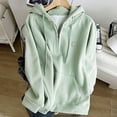 thumbnail image 4 of Sudadera con capucha holgada y cremallera de moda coreana para mujer, sudadera polar cálida de otoño e invierno 2023, jerséis de manga larga de gran tamaño para mujer, 4 of 6