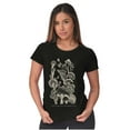 thumbnail image 4 of Welcome To Wonderland Mushrooms Womens Fitted Plus Size Graphic Tee Brisco Brands 2X, 4 of 5