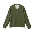 thumbnail image 5 of GrmtClth Sweaters for Men Breathable V-Neck Knitted Sweaters Classic Casual Comfy Soft Long Sleeve Pullover Sweaters Army Green 3XL, 5 of 6