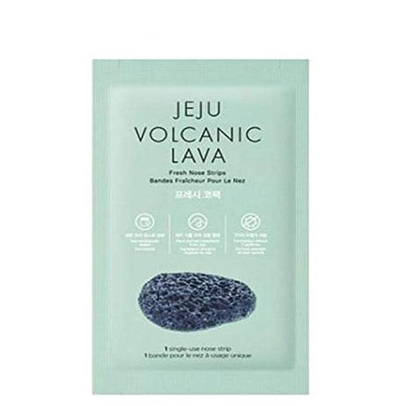 The Face Shop Jeju Volacanic Fresh Nose Strips Improve Skin Suppleness With Deep-down Skin Hydration Eco-certified Palm Oil For Skin Moisture Replenishment, 42 fl oz Facial KBeauty Skin care