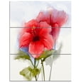 thumbnail image 2 of Designart - Peinture à l'Aquarelle Hibiscus Rouge - Grande Impression d'Art Floral sur Toile, 2 of 2