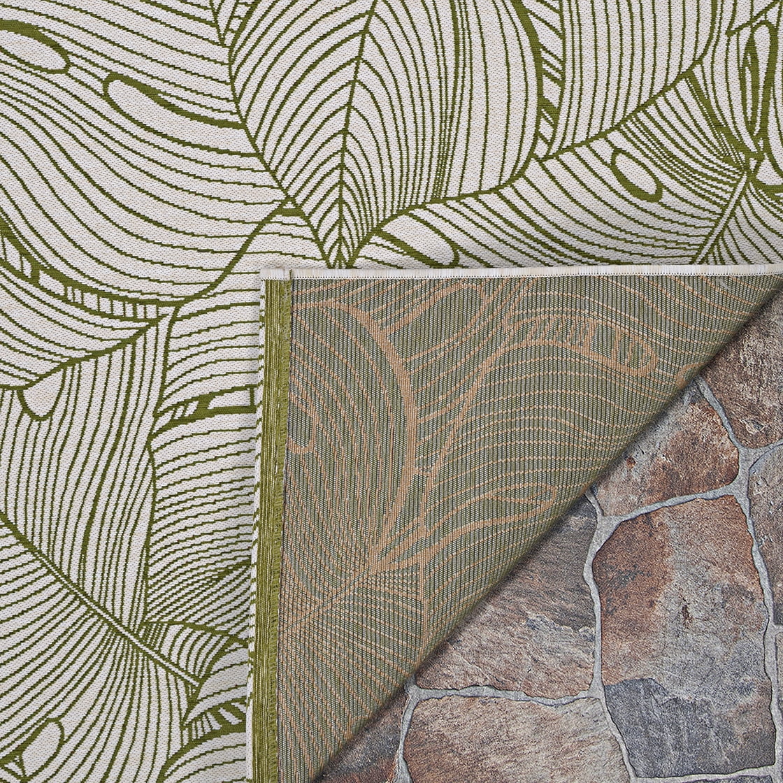 Couristan Castille Palma 5'3" x 7'6" Fern Indoor/Outdoor Rug
