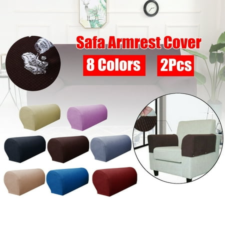 Slipcovers For Armchairs 2 Pcs Waterproof Furniture Armrest Covers Slipcovers Sofa Chair Arm Protectors Plaid Slipcovers Sofa Armchair Covers for Couch Chair and Recliner ()