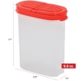 thumbnail image 4 of SIGNORA WARE Spice Jars with Lids -8 and 4 oz Refillable Empty Airtight Spice/Seasoning Containers Set -2 way Pour/Sift Shaker Lids Clear Plastic Spice/Seasoning Organizer Kitchen/Travel 8 pk.Red, 4 of 4
