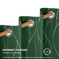 thumbnail image 3 of Deconovo Silver Printed Blackout Curtains - 2 Panels, Wave Dots Pattern, Grommet Top, 42"x95", Thermal Insulated Drapes for Bedroom & Living Room, Dark Forest Green, 3 of 10