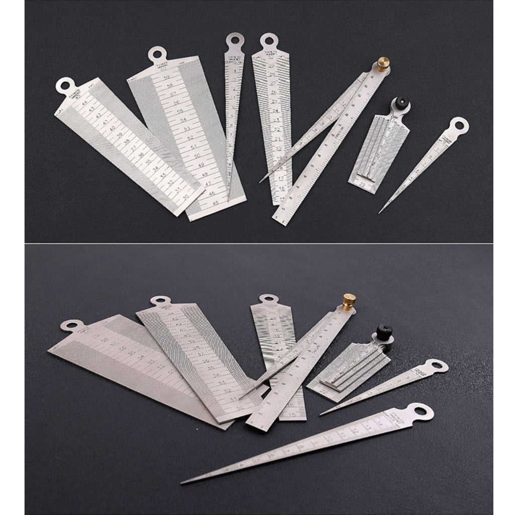 Geemin Wedge Feeler Gauge Clearance Ruler Taper Gauge Aperture Ruler Measure Tools