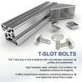 thumbnail image 4 of Uxcell pernos en T, perno de acero inoxidable 304, perno de inserción en forma de T, tornillo deslizante con rosca métrica, perno de cabeza de martillo para riel en T 10 M6x16mm, 4 of 6