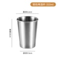 thumbnail image 3 of 4 pack 304 Stainless Steel Drinking Cup, 350ml Metal Tumbler, Reusable Single Wall Cup for Beer, Water, Juice, Home Kitchen and Outdoor Use, 3 of 10