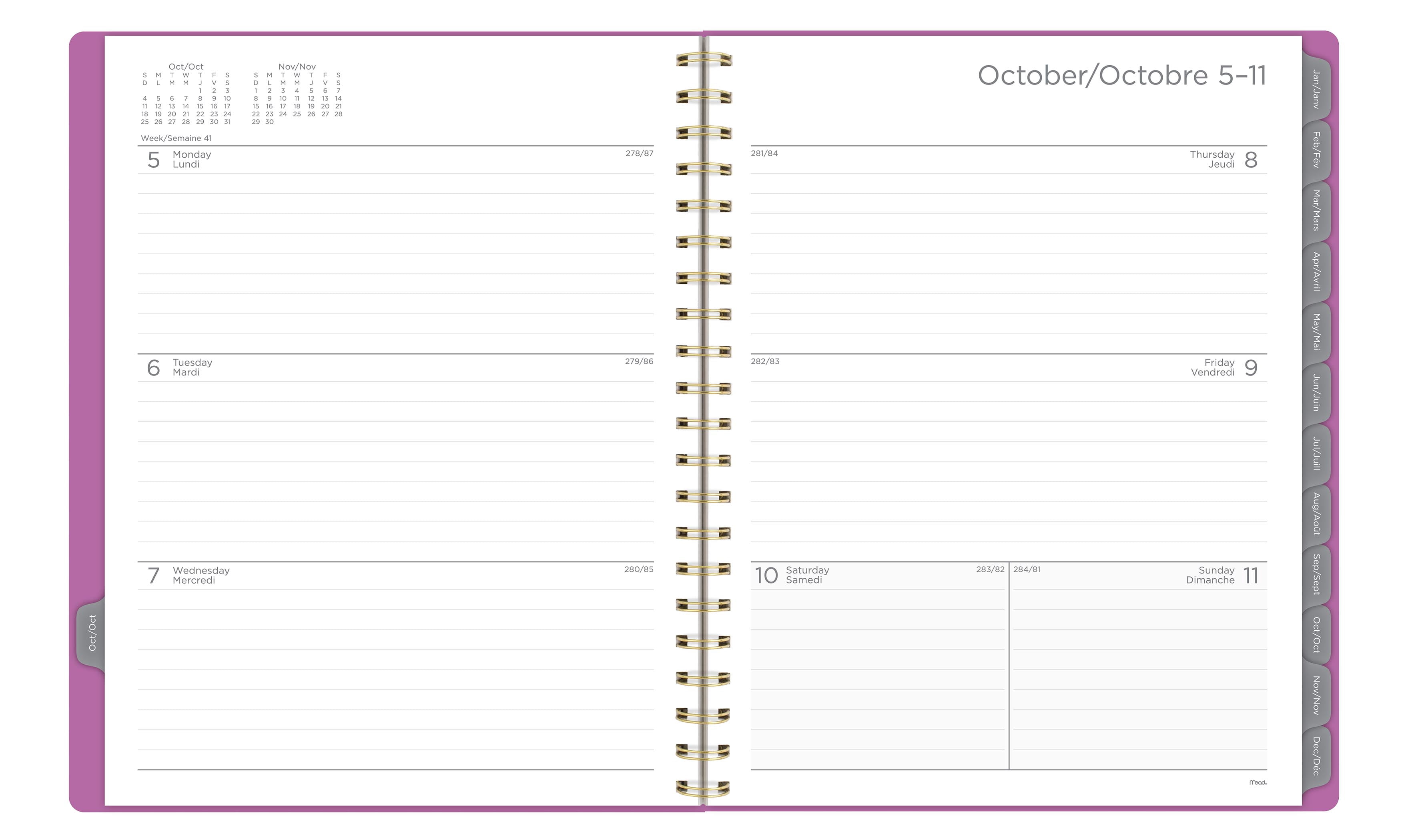 2027 Mead® Summer Blossom Large Weekly and Monthly Planner