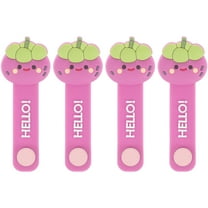 TABLZONE Cord Wraps Pink PVC for Cable Management and Organization 4Pcs