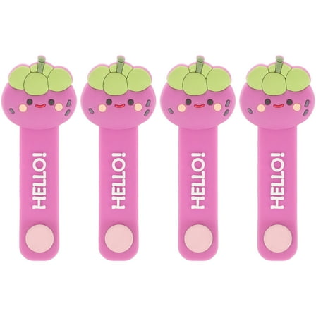 TABLZONE Cord Wraps Pink PVC for Cable Management and Organization 4Pcs