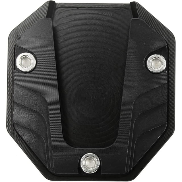 HUGFEGWE Motorcycle Side Stand Plate Pad, Universal Aluminium Alloy Motorcycle Side Stand Plate Pad High Strength Kickstand Pad Plate Support Accessory(Black) CJB91-91581