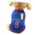 thumbnail image 3 of Camiseta de la Copa del Mundo para Perros, Chaleco de Verano para Perros, de Malla Linda y Vívida, Suave y Transpirable, para Perros, Cachorros, Azul Oscuro, 9 Italia, XL, 3 of 5
