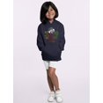 thumbnail image 2 of Colorful Sid the Science Kid - Themed Retro Neon Character Graphic Youth's Hoodie, 2 of 4