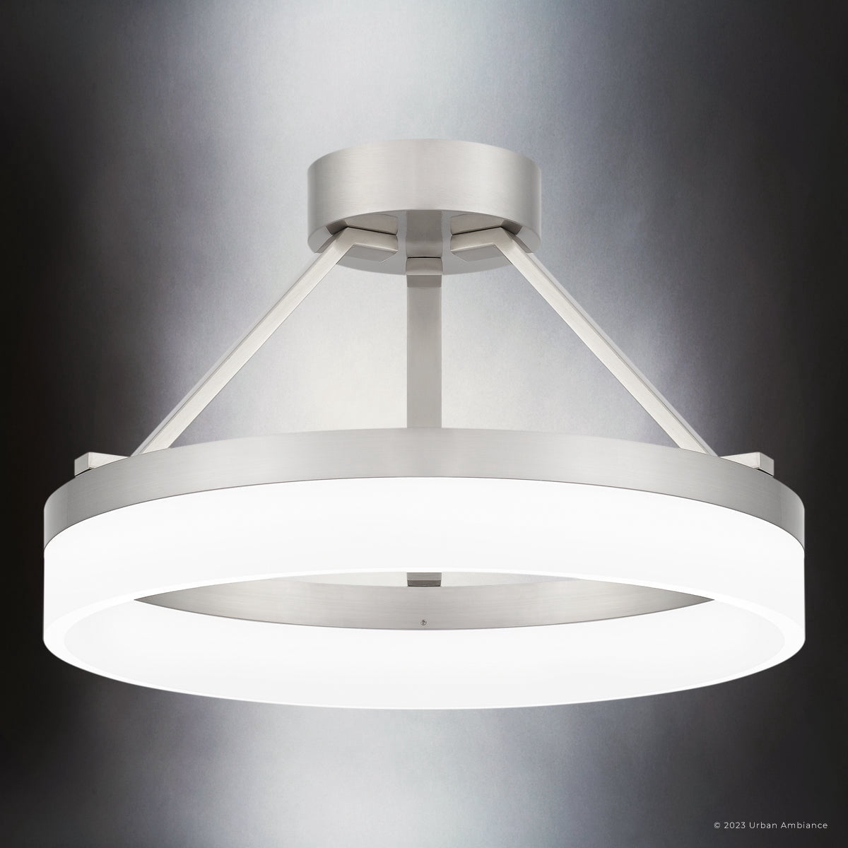 Luxury Casual Ceiling Light, Brushed Nickel, UQL4654
