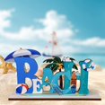 thumbnail image 3 of 1 Pc Beach Sign Ocean Sea Animal Party Decor Beach is My Happy Place Plaque Sign Wooden Table Decorations for Coastal Theme Interior Beach House Home Beach Bathroom Decor, 7.87 x 4.72 Inch, 3 of 6