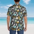 thumbnail image 4 of Balery Moose Squirrel owls tree Camisas hawaianas de manga corta para hombre, camisas playeras de corte holgado, camisas de vacaciones con botones,X-Large, 4 of 7