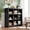 Black, variant on Homieasy 9 Cube Storage Organizer with Charging Station, 41'' Tall Wooden Cube Bookcase for Living Room, Bedroom, Brown Oak