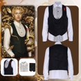 thumbnail image 2 of Disfraz de fantasía de Coriolanus Snow para hombre adulto, camisa, chaleco, pantalones, disfraz de Halloween, The Hunger Cos Games, 2 of 5
