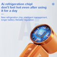 thumbnail image 6 of Mini Handheld Fan, 199 Speeds Rechargeable Portable Fan with Digital Display, USB Pocket Fan with Lanyard, Quiet Bladeless Cooling for Travel, Office, 6 of 12