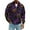 Dark Purple, variant on LNZGNM Mens Mardi Gras Carnival Shirt Quarter Zip Plus Size Carnival Graphic Printed Sweatshirt Stand Collar Long Sleeve Top Casual Carnival Outfits,Purple 4XL