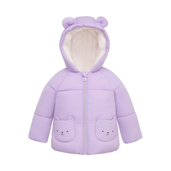 Rokka&Rolla Toddler Girls' Borg Lined Puffer Coat Infant Jacket