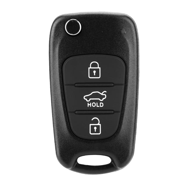 Key Fob Shell, Flip 3 Bouton Télécommande Fob Housse de Coque Adaptée pour Rondo Sportage Soul Rio