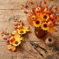 thumbnail image 5 of Halloween Artificial Branches, Fall Maple Leaf Decoration, Thanksgiving Home Decor, Autumn Harvest Accent, Pumpkin Floral Arrangement, Vase Filler Ornament, Seasonal Party Display, 5 of 7